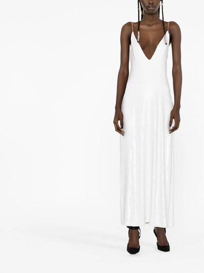 The Carina Sequinned Silk Dress