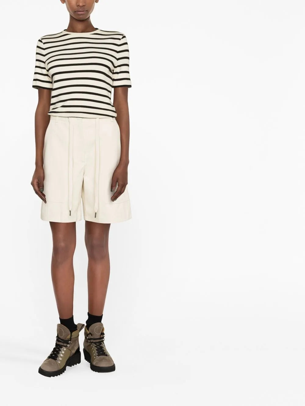 Drawstring-Waist Knee-Length Shorts