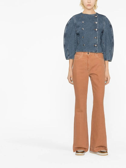 Double-Breasted Denim Jacket