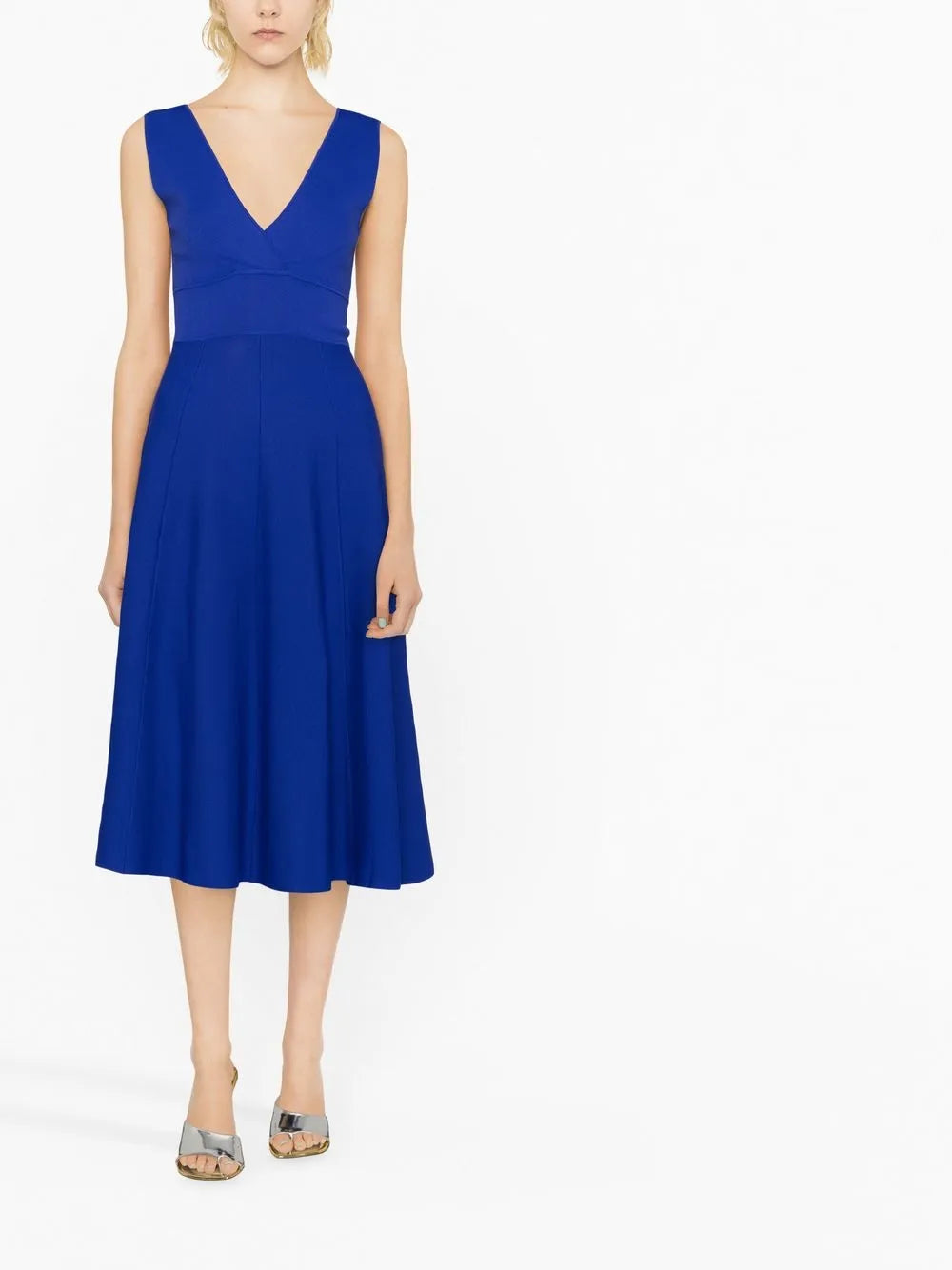 V-Neck Midi Dress