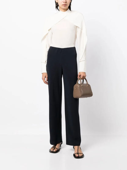 Elasticated High-Waisted Trousers