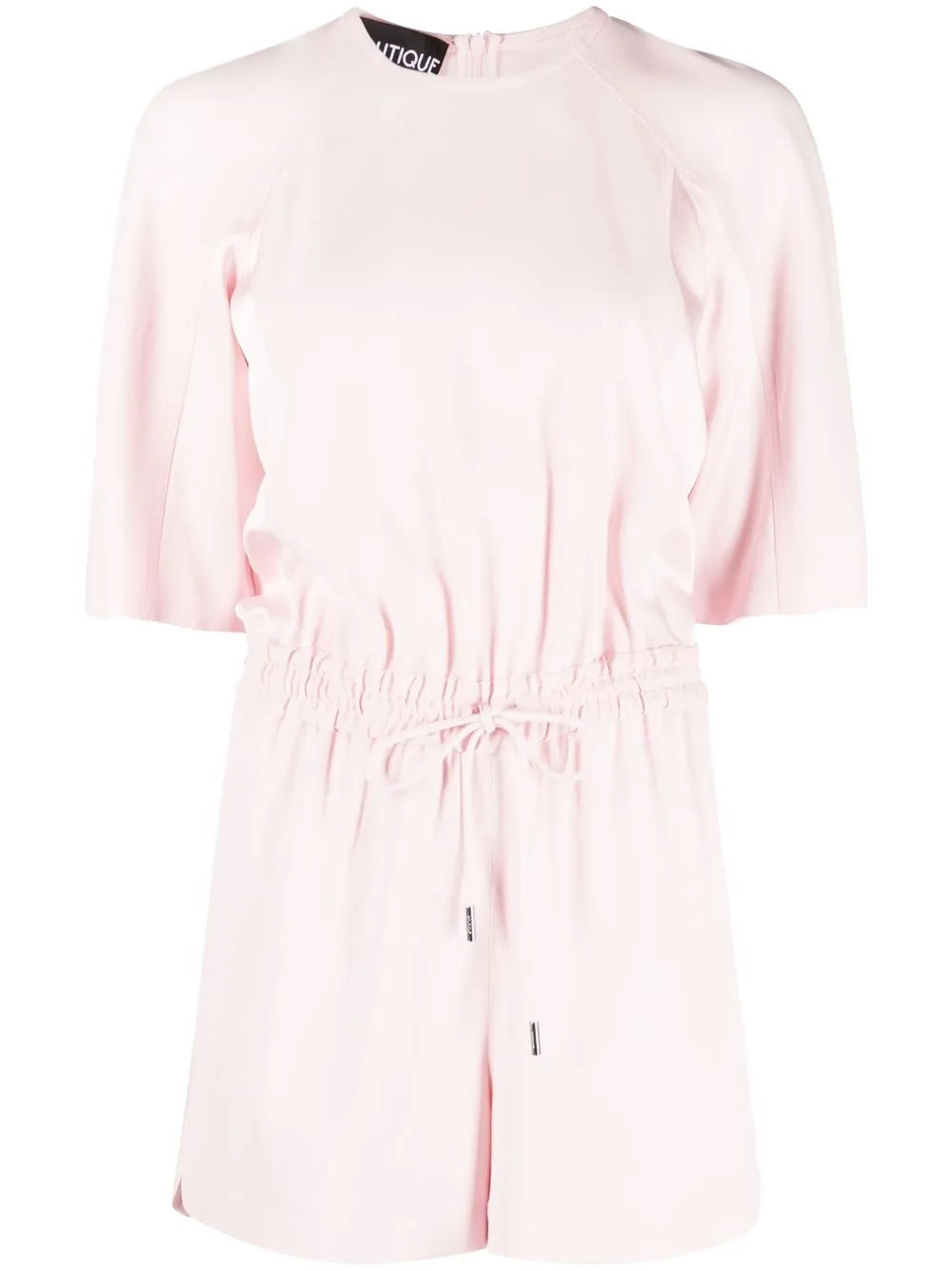 Short-Sleeve Drawstring-Waist Playsuit