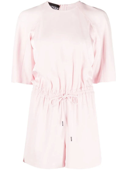 Short-Sleeve Drawstring-Waist Playsuit