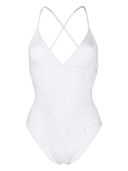 Logo-Patch Detail Swimsuit