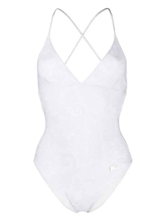 Logo-Patch Detail Swimsuit