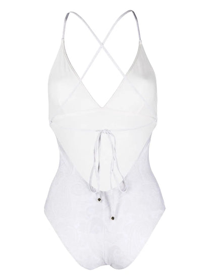 Logo-Patch Detail Swimsuit