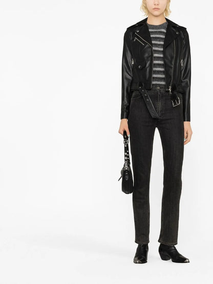 Cropped Biker Jacket