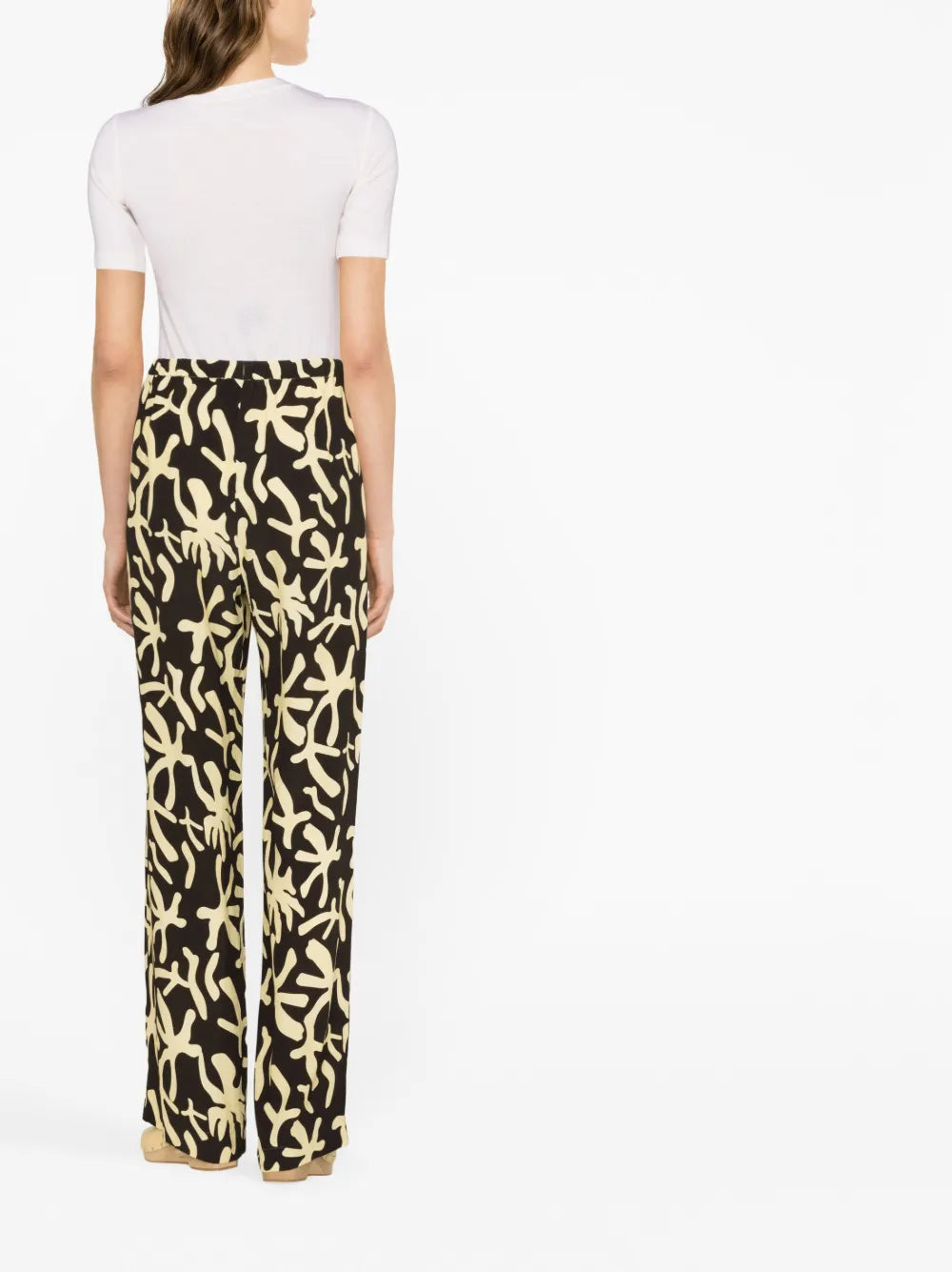 Abstract-Print Drawstring Trousers