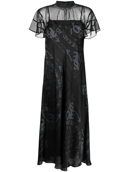 Logo Print Dress