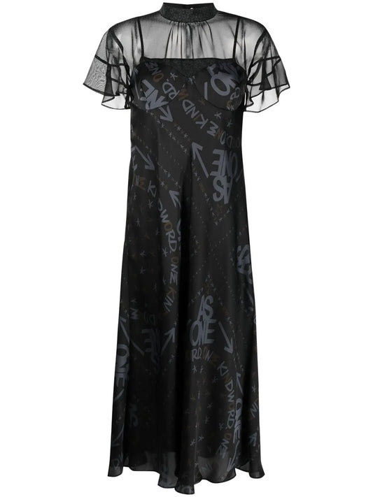 Logo Print Dress