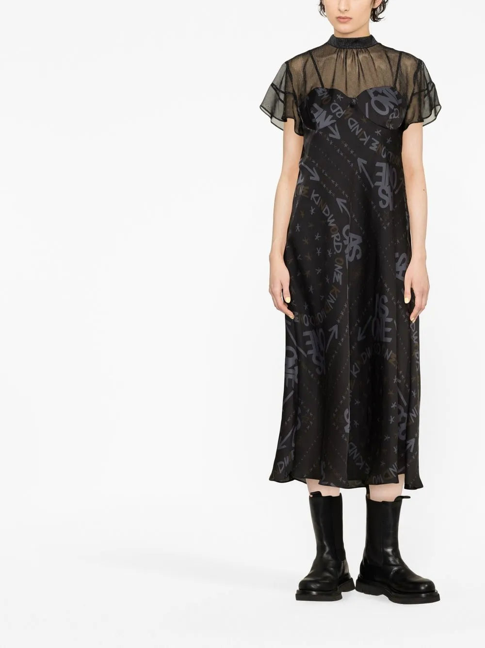 Logo Print Dress