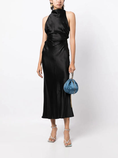 Casette Silk Midi Dress