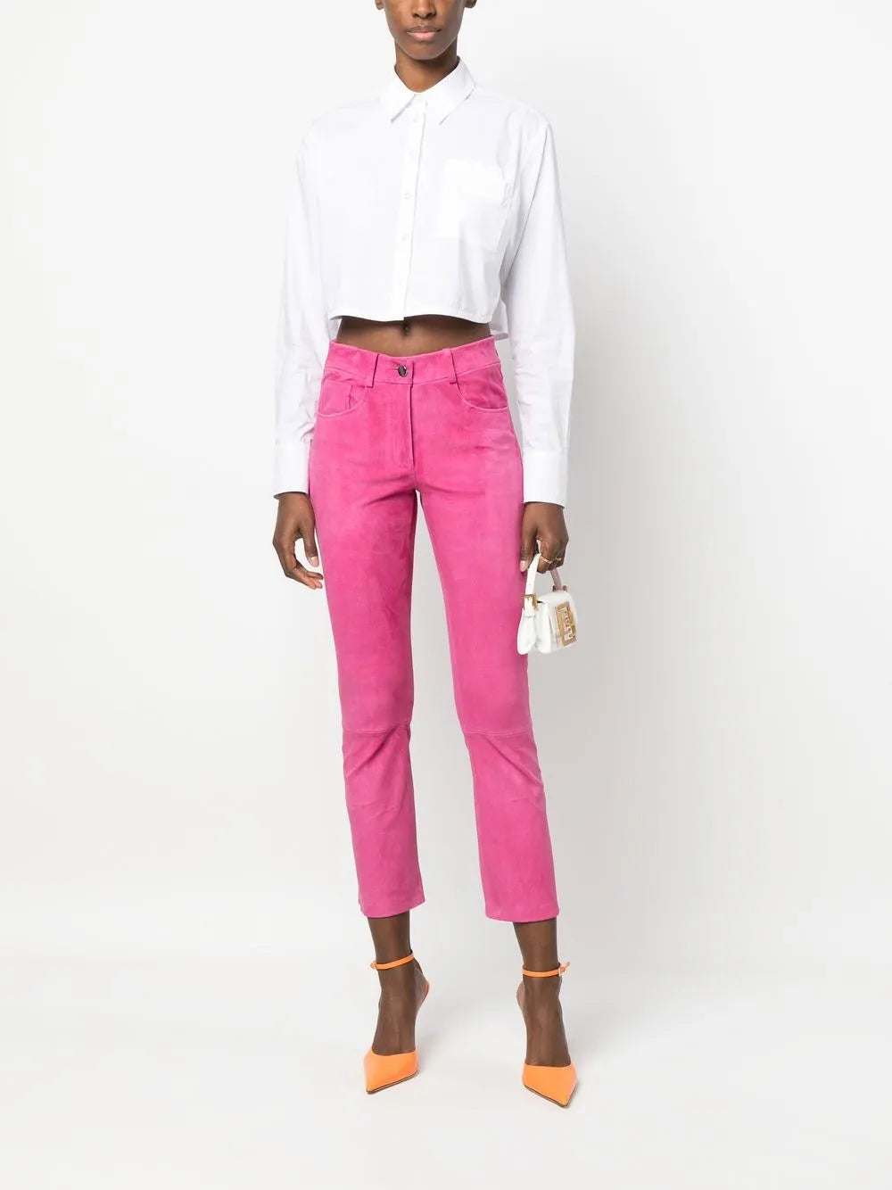 Slim Cropped-Leg Trousers
