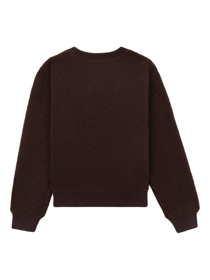 Slogan-Patch Fleece Jumper