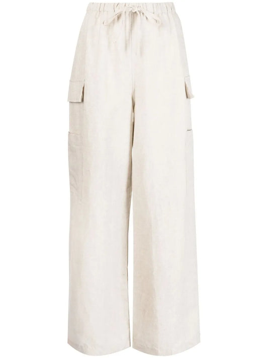 Ethan Linen Wide-Leg Trousers