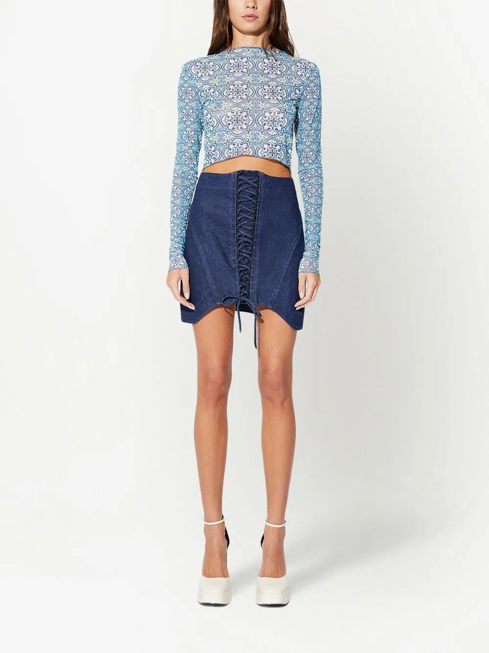 Tomas Tile-Print Top