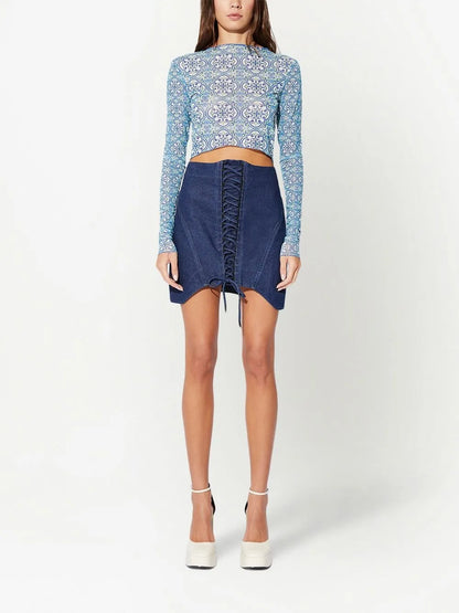 Tomas Tile-Print Top