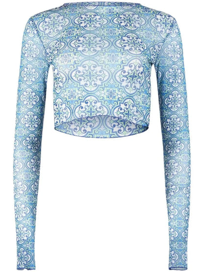 Tomas Tile-Print Top