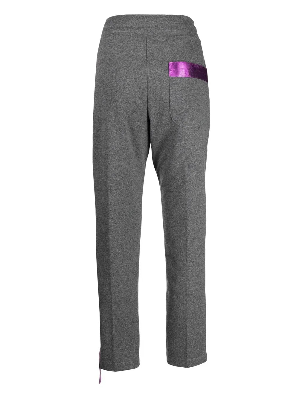 Laminated-Band Knit Pants