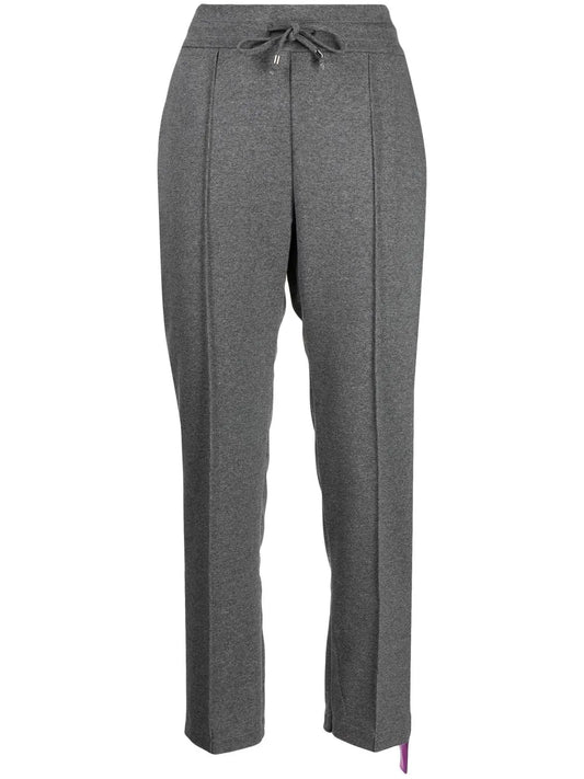 Laminated-Band Knit Pants