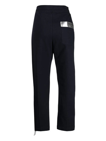 Laminated-Band Cotton Trousers
