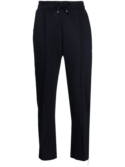 Laminated-Band Cotton Trousers