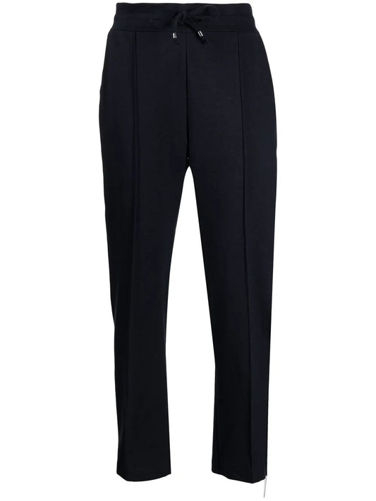 Laminated-Band Cotton Trousers