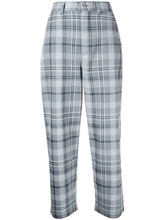 Plaid Cropped Trousers