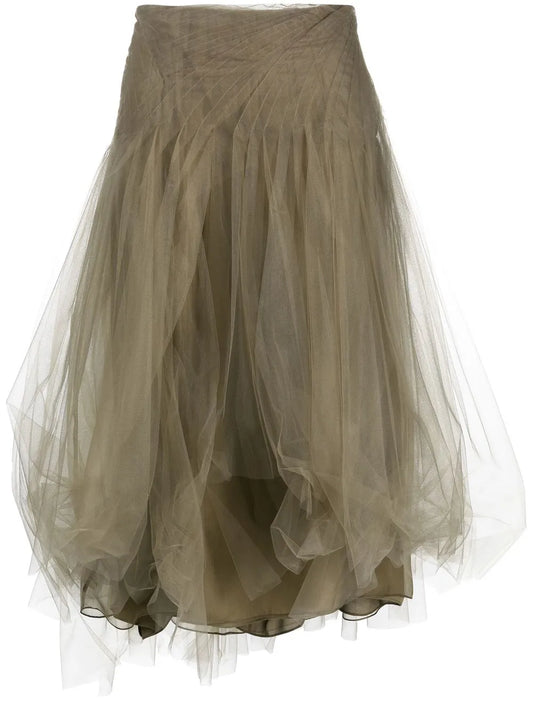 Asymmetric Tulle Skirt