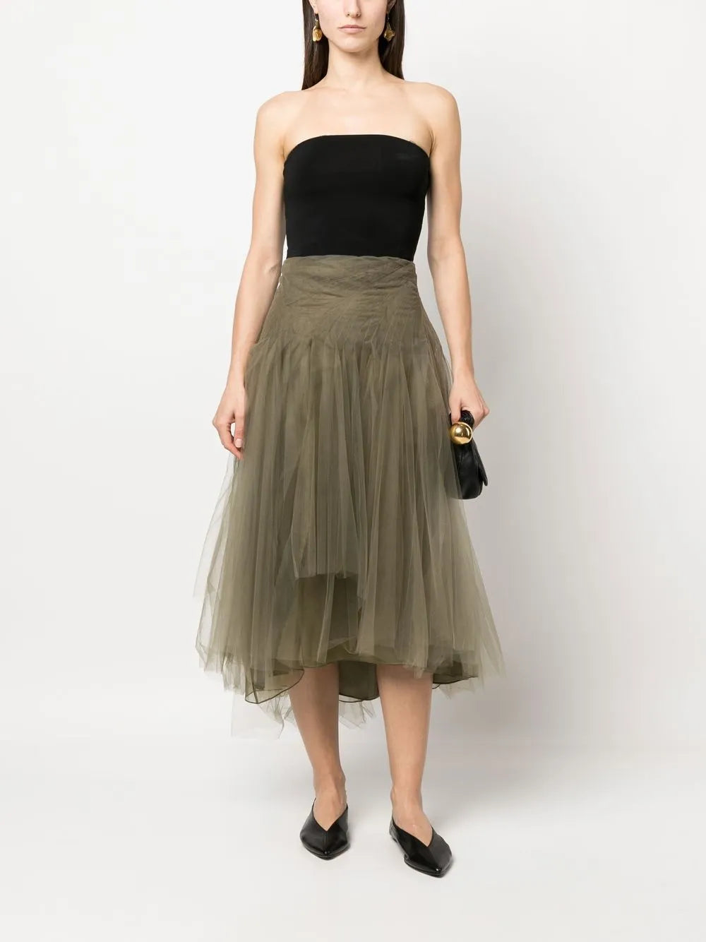 Asymmetric Tulle Skirt