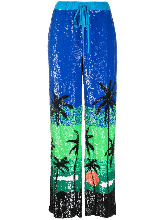 Sequin-Embellished Trousers