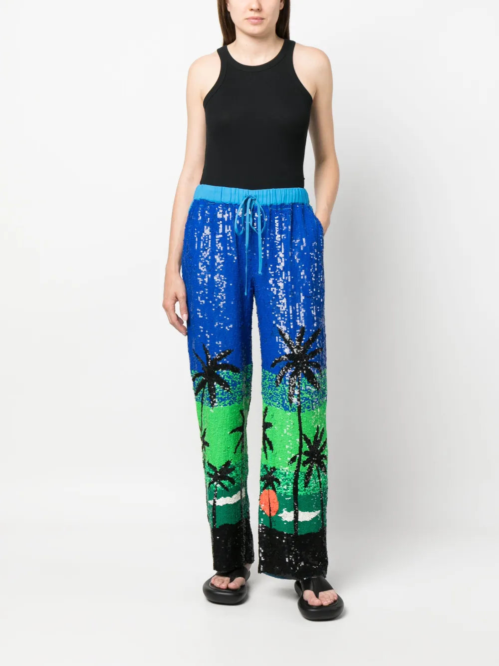 Sequin-Embellished Trousers