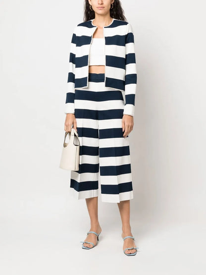 Striped Cropped Trousers