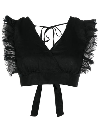 Back-Tie Cropped Top