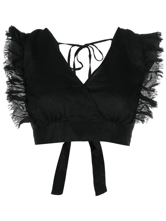 Back-Tie Cropped Top