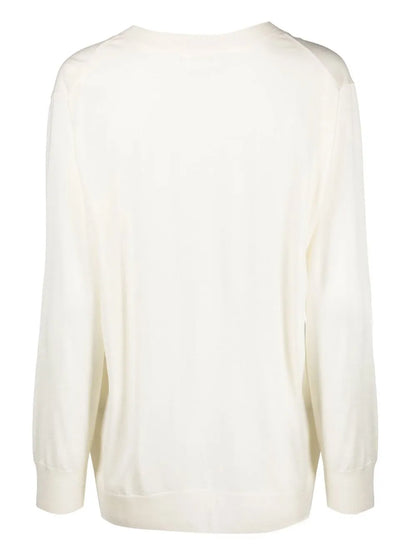 V-Neck Wool Knitted Top