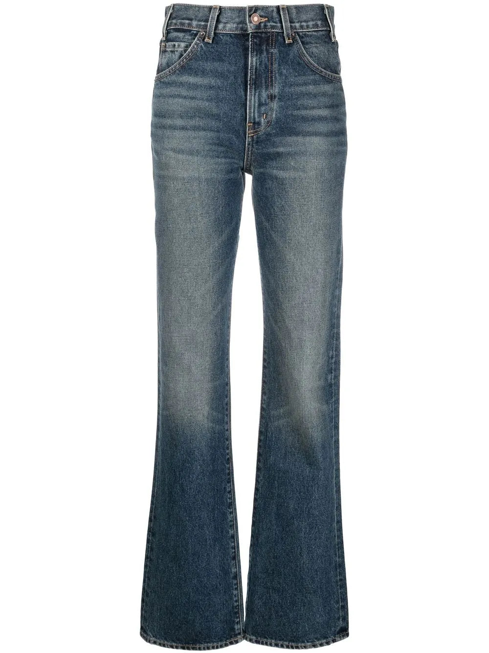 Flared-Cut Leg Jeans