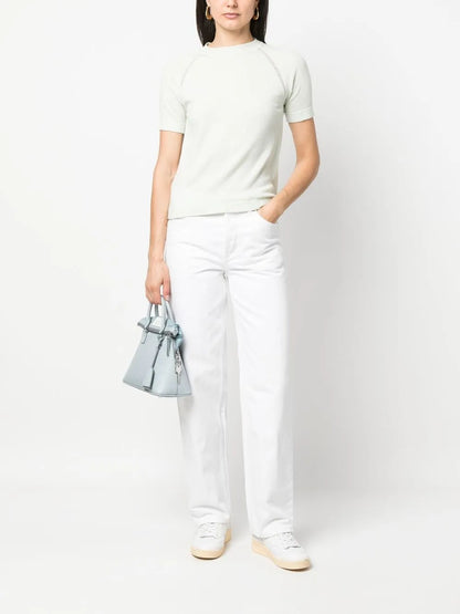 Short-Sleeved Cashmere Top