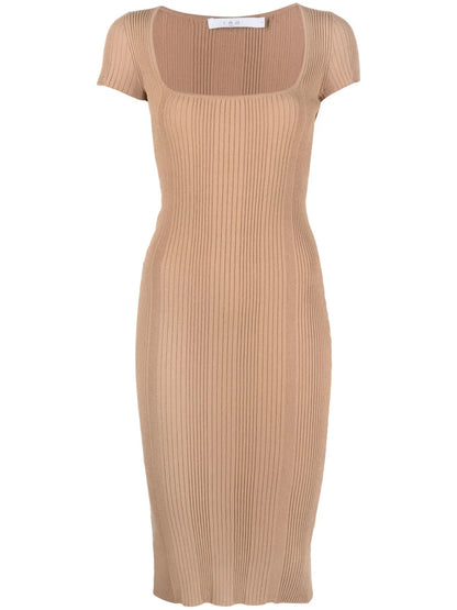 Phebo Square-Neck Knitted Dress