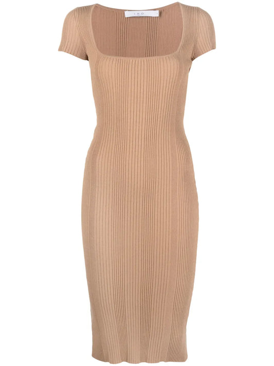 Phebo Square-Neck Knitted Dress