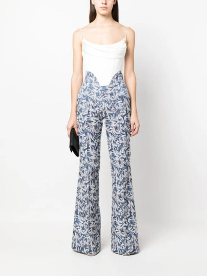 Rhytm High-Waisted Brocade Trousers