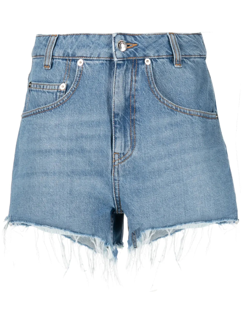Frayed-Hem Denim Shorts