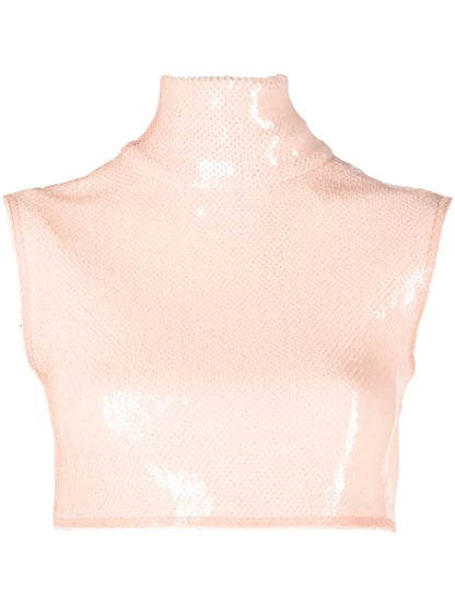 High-Neck Cropped Top