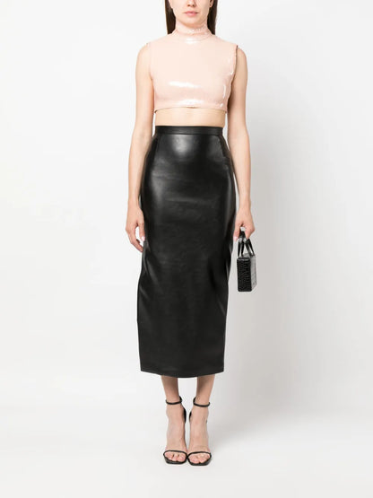 High-Neck Cropped Top