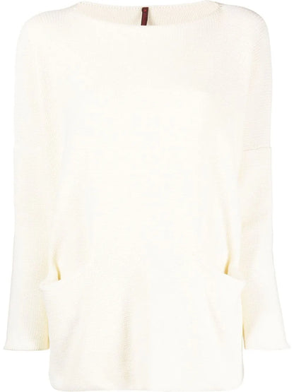 Open Pocket Boat Neck Jumper