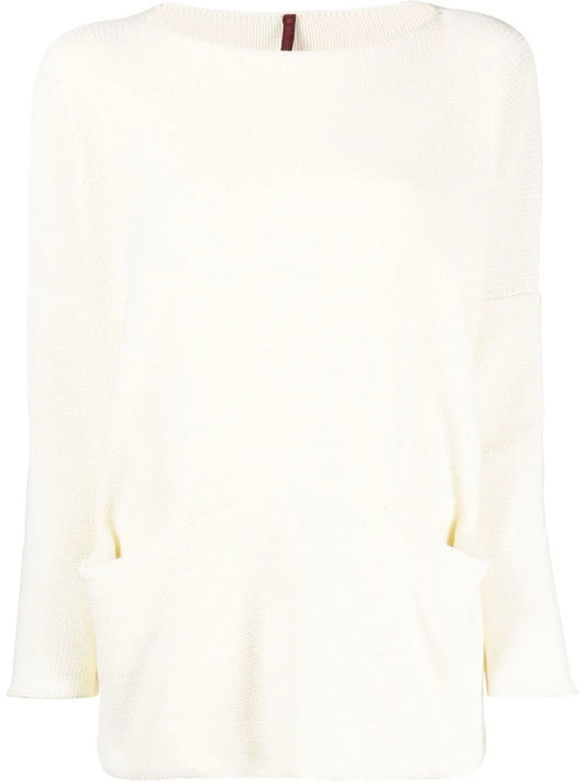 Open Pocket Boat Neck Jumper