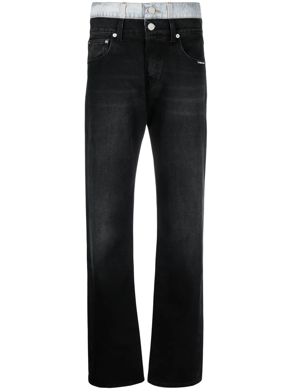 Mid-Rise Straight-Leg Jeans