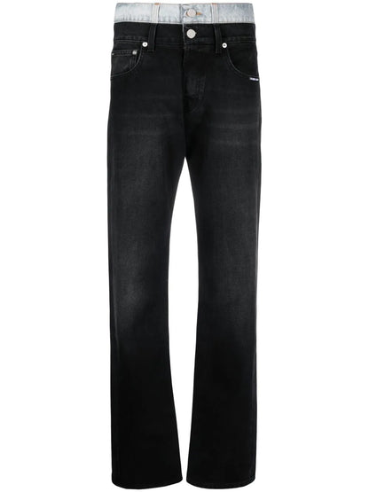 Mid-Rise Straight-Leg Jeans