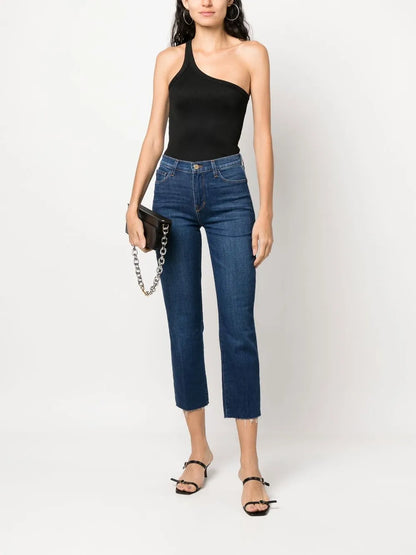High-Rise Straight-Leg Jeans