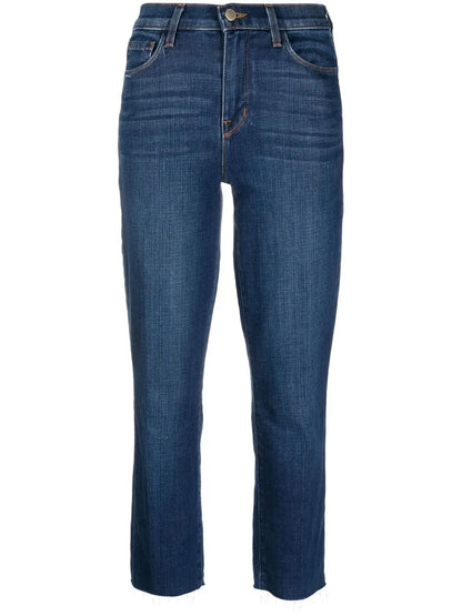 High-Rise Straight-Leg Jeans